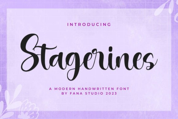 Stagerines: A Script Font for Elegant Design